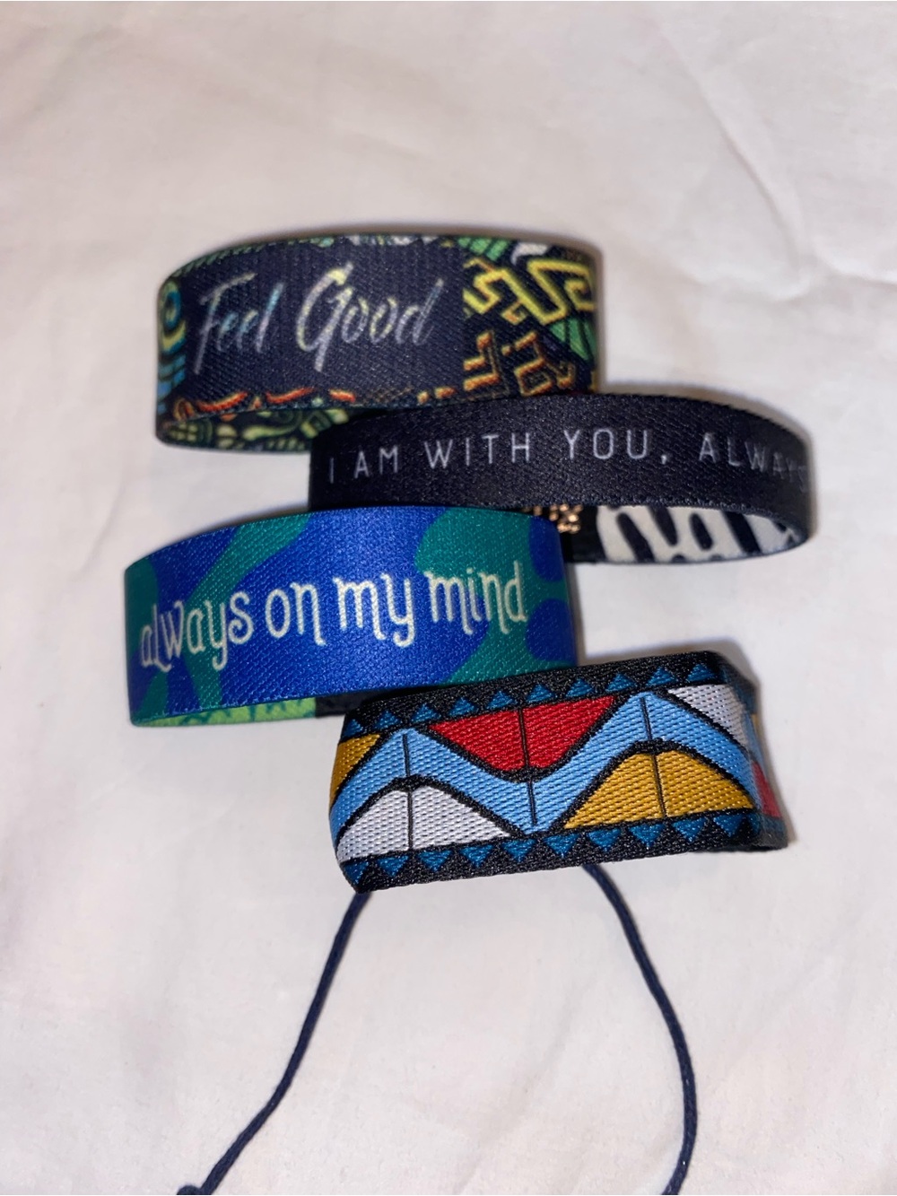 Inspirational Multi-Color Women’s Fabric Bracelet Set